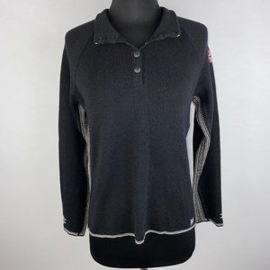 Dale Of Norway Womens M Collared Partial Snap Button Knit Long Sleeve Sweater